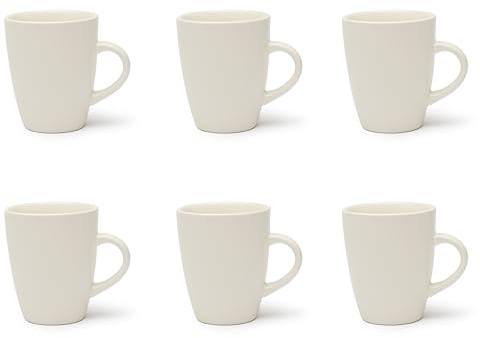 Excelsa Fashion White Lot de 6 tasses blanches, céramique, capacité 400 ml.