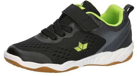 Lico Key VS inomhus gymnastikskor Schwarz Anthrazit/Citron 37 EU, Schwarz Anthrazit Citron, 37 EU