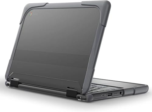 ZXHYliang Funda resistente para Dell Chromebook 3100/3110 (Clamshell/2 en 1) de 11.6 pulgadas, resistente a los golpes, cubierta protectora esmerilada antihuellas con borde envuelto (gris)