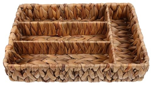 Ciieeo Panier Organisateur De Couverts Tissé Divise Pour Cuisine Avec Plateau à Ustensiles Et Porte-couverts Compact