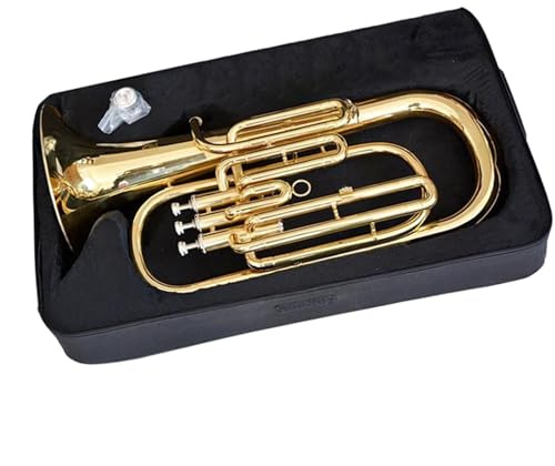 Euphonium-Instrument B-Dur-Tenorhorn Mit Drei Vertikalen Tasten Und Euphonium-Blechinstrument Mit Koffer Und Mundstück