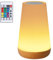 Romon Luz Nocturna Infantil, Lámpara de Mesita de Noche Lampara Regulable Táctil Para Dormitorio Con 3 Modo 13 Colores Ajustables, Lámpara de Mesa Pared Táctil Recargable, Regalo Para Niños/Adulto
