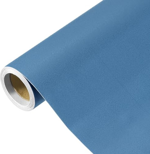QUARKZMAN 118 x 15.7 Papier Peint Bleu Foncé, Papier Peint Autocollant, Papier Contact Bleu Foncé en Vinyle de Couleur Unie Auto-Adhésif pour Décoration Murale