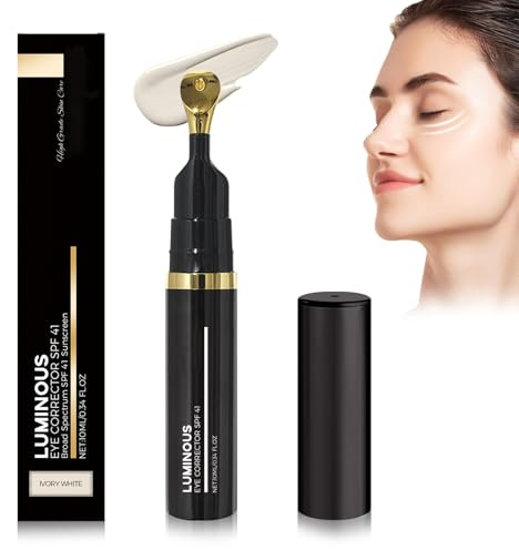 Concealer Augenringe, Abdeckstift Gesicht mit LSF 41, Concealer Langanhaltend, Professional Camouflage Make Up für Kaschiert Augenringe und Unreinheiten, Dunkle Flecken (Elfenbeinweiß)