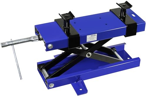 Helo Motorradheber 500 kg – Motorrad Hebebühne, Montagebock, Motorradhebebühne höhenverstellbarer 16-49,5 cm, Motorradlift aus Stahl – Hydraulische Hebebühne für Motorrad H2