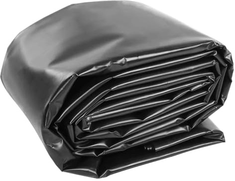 Bâche de bassin en polyéthylène haute densité très résistante – Membrane de jardin préformée noire pour piscines koï, jardins, cascades et étangs sauvages (6 x 10 m)
