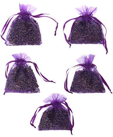 5 bustine biologiche di vera lavanda con riempimento in resina