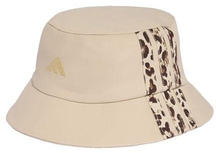 adidas Unisex - Adulto Leo Graphic Bucket Hat, Crystal Linen/Khaki Six/Dark Brown/Gold Met., M-L