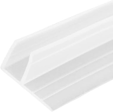 F Shape Shower Glass Door Seal Strip (2 m), 4-6 mm Gap Sealing for Shower Screens, Bathtubs & All Bathroom Shower Doors