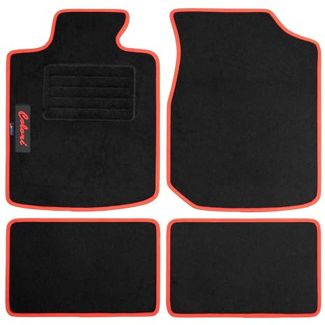 PETEX Autoteppich Universal 4-teilig, rot Colori, Auto Fußmatten Set Größe 2