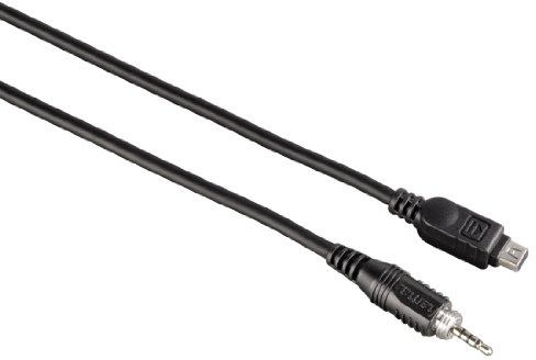 Hama Câble adaptateur pour déclencheur à distance DCCSystem OLY-1 (pour Olympus, convient à tous les obturateurs du système Hama DCC, 80 cm de long) Noir