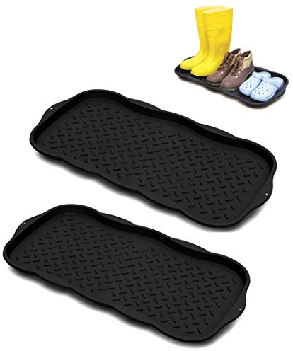 Kreher Aktions-Set: 2X Mehrzweckablage 77x38 cm, mit erhöhtem Rand (3,5 cm) für Schuhe, Blumentöpfe, Fressnapf UVM.