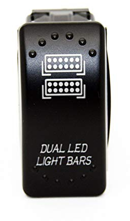 Zusatz Light Bar- Dual Led Light Bars JJ35 - Symbol Kippschalter Wippschalter Schalter Auto Boot KFZ LKW Licht 12V 24V