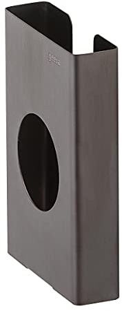 Geesa Nemox Hygienebeutelspender, Edelstahl, Farbe: Schwarz gebürstet, 86 x 135 x 27 mm