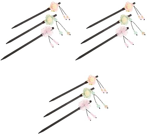 FRCOLOR Forcina E Paletta 9 Pezzi Vintage Tornante Accessori Per Per Le Donne Matrimonio Barrettes Per Le Donne Bacchette Giapponesi Copricapo Sposa Per La Sposa Tradizionale Stile