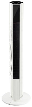 Ventilateur Tour Sans Pales, Ventilateur Chaud Froid économie D'énergie Vent Fort Télécommande Ventilateur Sans Pales Chauffage Domestique Portable pour Intérieur Extérieur Bureau,White