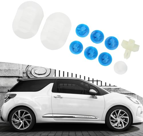 10 teiliges Seitenschweller Befestigungsclip Set für Citroen DS3 2009-2015 | Auto Seitenschweller Befestigungsclip-Set, OE 1610186180, Komplettes Montage-Set für Schwellerverkleidung DS3