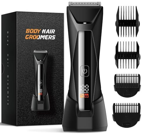 Brigin Afeitadora Corporal Masculina Professional,IPX7 Resistente al Agua, Seco y Húmedo,Depiladora Corporal Hombre