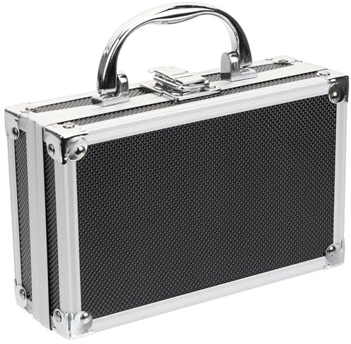 DOITOOL Aluminum Alloy Toolbox Portable Tool Storage Box Organizer with Large Capacity and Reinforced Handle for Tools and Accessories 7 X 7 X 7 Inches