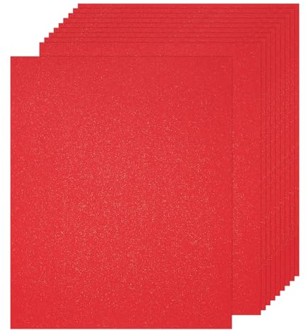 QUARKZMAN 25 Blatt Origami Papier, 250g/m² Buntes Papier, A4 Bastel Papier zum Basteln für Baste, Origami, Kunstprojekte （Leuchtendes Rot）