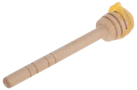 IMIKEYA Bâtonnet Cuillère à Miel 10 Cm en Bois Naturel, Agitateur à Miel Multifonction pour Confiture et Vin, Ustensile la Cuisine Pratique, Usage Domestique et Bar à Café,