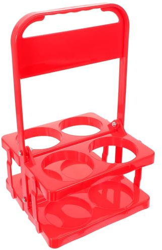 Alipis Panier à Bière Pliable Rouge Porte Bouteilles Portable Plastique avec Poignée pour Bouteilles pour Bars et Événements