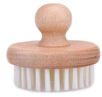 LLTCMYGS Wooden Hand Brush, Round Handle Cleaning Brush