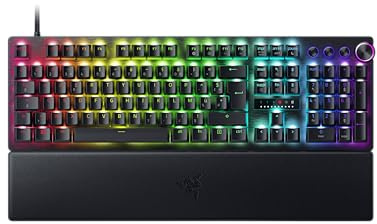 Razer Huntsman V3 Pro 8KHz - Full Size PC Mechanical Gaming Keyboard - 8KHz HyperPolling - Optical Analog Switches - 0.1-4 mm - Snap Tap - Rapid Trigger - FR AZERTY Keyboard | Black
