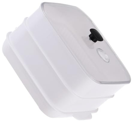 HIAKDOFT Vaporiera Microonde Doppio Livello in Trasparente con Fitti per Cottura Veloce e Sicura Utensile da Cucina Facile da Usare per Verdure e Alimenti Design Robusto e Ventilazione