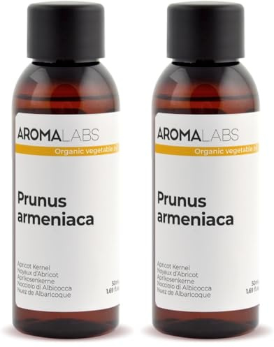 Nocciolo di Albicocca BIO (Prunus armeniaca) - 50 mL - Olio Vegetale Vergine e Certificato AB - Aroma Labs - Made in France (Confezione da 2)