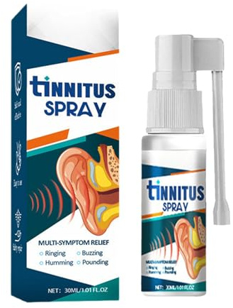 Soulagement des Acouphènes Auriculaires,Acouphènes Spray Nettoyant pour Cérumen,Gouttes D'oreille Acouphènes,30ML,1PC,Réduit Efficacement L'inconfort Causé par Les Acouphènes