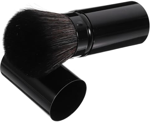DIYEAH Brocha para Polvos Sueltos Portátil Tubo Metálico y Fibra de Lana para Difuminar Rubor, Pincel Multipropósito Adecuado para Maquillaje de Mujer