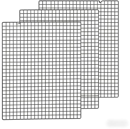 3 Packs Cooling Racks,40x25x2cm Non-Stick Cooling Rack for Baking | Stainless Steel Wire Rack for Roasting,Grilling,Cooking,Dishwasher Safe,Cookie Drying Rack for Oven Baking,Cake and Bread