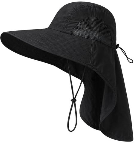 FYting Sombrero Pescador,Gorro Pescador Hombre,Sombrero Hombre Verano ala Ancha,Bucket Hat Mujer,con Cuerda Fija,Chal de Protección Solar | Impermeable, para Playa, MontañIsmo, Senderismo(Verde)