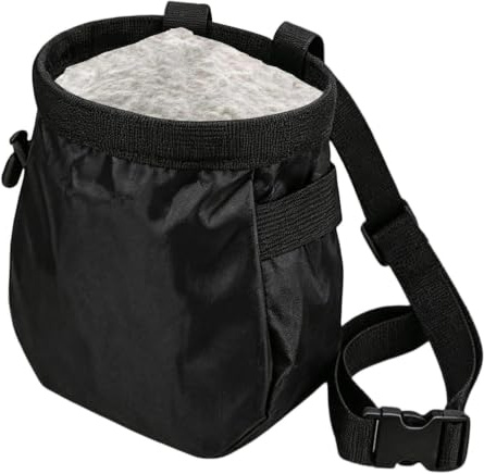 Kritpåse för klättring med ytterficka och vattentät | Med justerbar höftrem chalkbag för klippklättring, boulder, klättervägg, tyngdlyftning och gymnastik