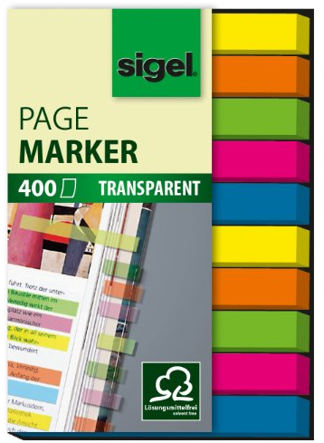 Sigel Haftmarker HN617 Grün, Blau, Violett, Gelb, Orange