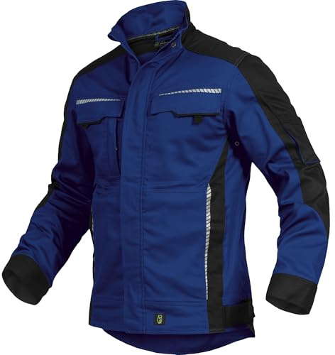 Leibwächter Flex-Line Herren Arbeitsjacke Bundjacke, Kornblau Gr. XXL, atmungsaktive Allwetterjacke mit Stretchanteil für Herbst und Winter, robuste Arbeitsjacke Männer mit Reflexstreifen