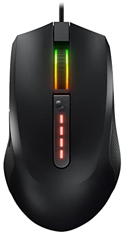 CHERRY MC 2.1, Souris Filaire de Gaming pour Droitiers, Capteur Pixart 5000 dpi, Touches Programmables, Rétro-Éclairage RGB, Onboard-Memory, Noir
