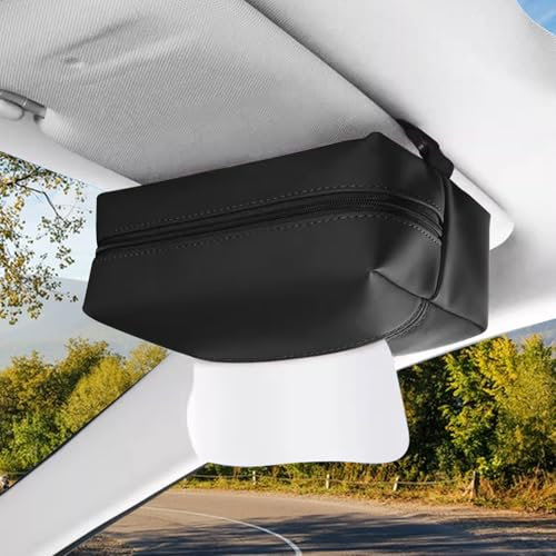 YYTECH Caja de Pañuelos de Coche Automóvil Visera Máscara Caja Porta Pañuelos Caja De Pañuelos para Parasol De Coche Soporte para pañuelos de Coche Soporte para Pañuelos de Cuero