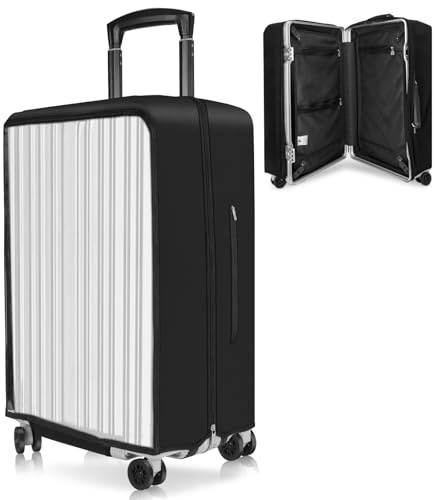 Yotako Upgrades Reißverschluss Transparent PVC Gepäckdeckel, Koffer-Abdeckungen Kofferhülle Reisekoffer Schutzhülle Wasserdicht Waschbar Kratzschutz28zoll(24.8''H x 10.23''L x 18.5''W)