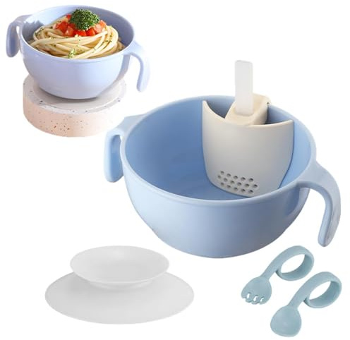 Tewzafiya sippy pour, bols pour avec des pailles | soupe pour avec fourchette et cuillère,Outils amovibles pour, tables d'auto-alimentation non slip pour