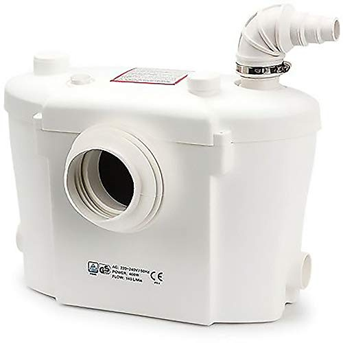 Homac H400® Macerator Pump for Toilet Shower Sink Waste Water Sanitary Pump 550 Watt 3 or 4 Inlets