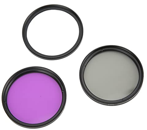 Brrnoo Polariserande Filter, Kamera UV CPL -linsfilterpaket 3st/set 49mm Multi Coated Lens Filter Camera -lins för Kamerautrustning 1484