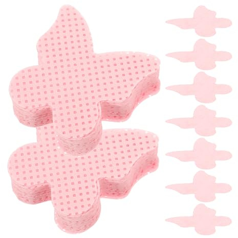 POPETPOP Lingettes Dissolvantes en Coton Non Pelucheux pour Vernis à Ongles 200 Pièces Format Voyage Forme Cœur Grosse Capacité pour Usage Salon et Maison