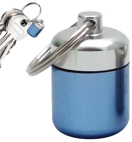 Earplug Storage Tin - Aluminum Alloy 4.2x2.7cm | Metal Travel Pill Box | Keychain Mini Container for , Small Accessories and Outdoor Storage for Ruc