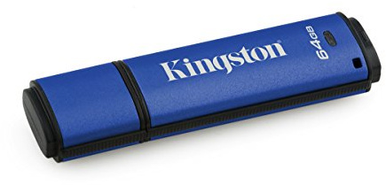 Kingston Data Traveler Vault Privacy USB 3.0 Flash drive, 64 GB DTVP30, 256 Bit AES Encrypted FIPS 197
