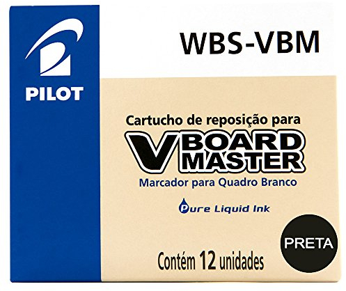Pilot V Board Master Whiteboard Marker Refill Black Ref 255101201-1 [Pack 12]