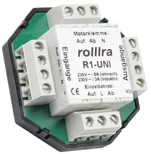 Trennrelais R1-UNI (2 Motore) für Rolladenmotor Jalousiemotor Einzelsteuerung/Zentralsteuerung/Gruppensteuerung