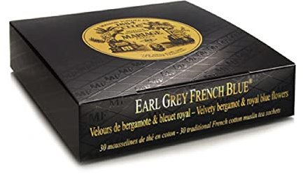 Mariage Freres. Earl Grey French Blue Tea, 30 Tea Bags 75g (1 Pack)