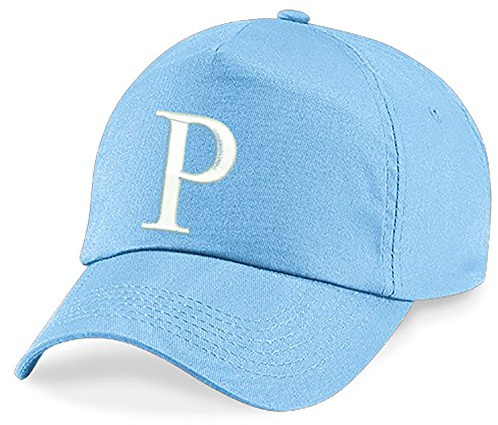 4sold Unisex bindemössa babymössa pojkar flickor mössa baseballkeps blå hatt barn keps alfabet A-Z